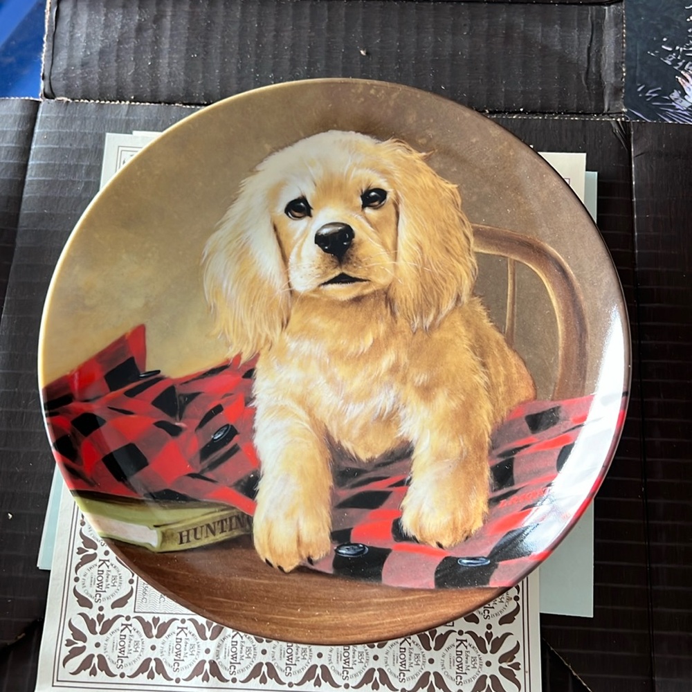 Vintage Edwin M Knowles China “Shirt Tales - The Cocker Spaniel”